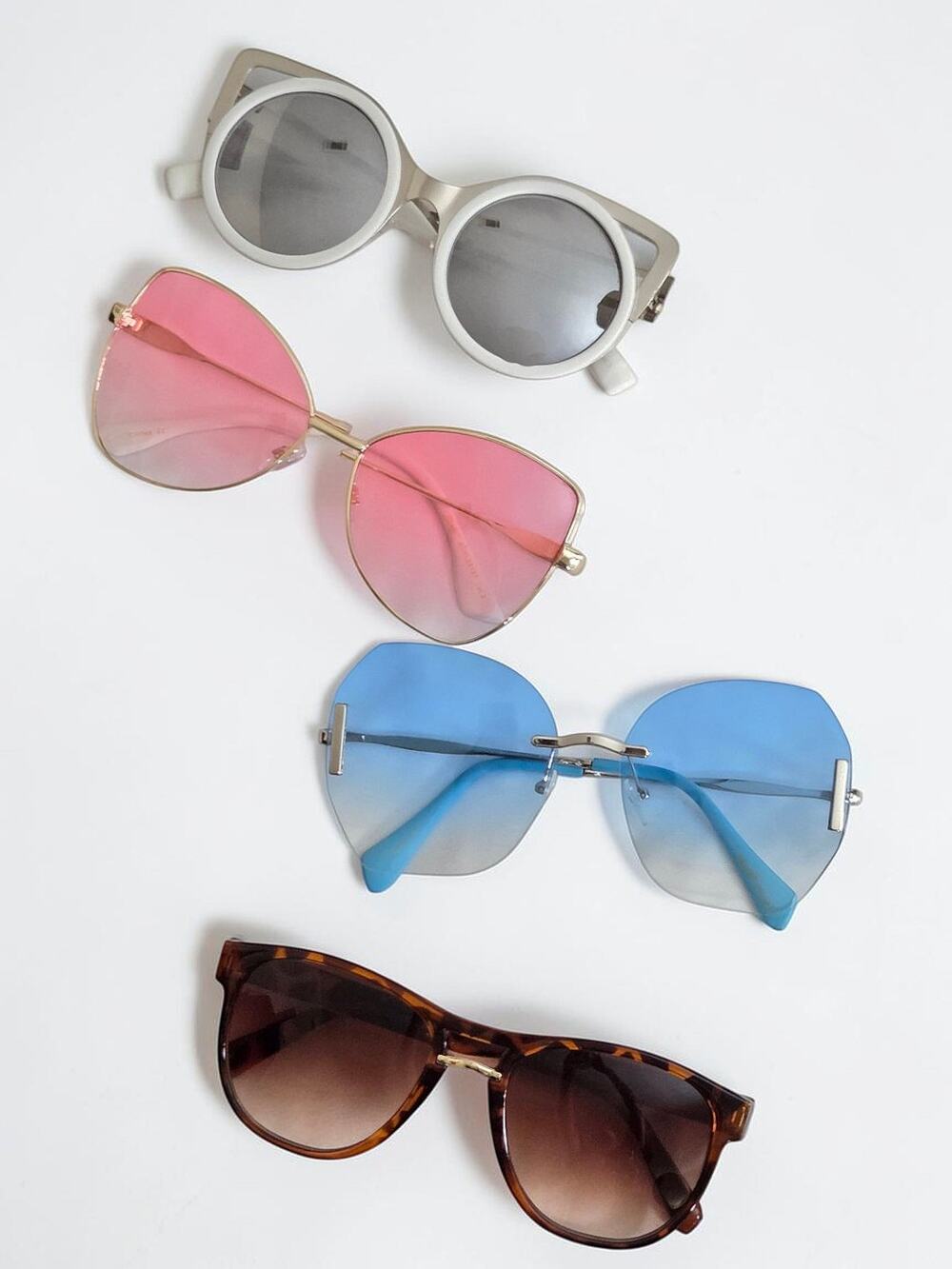 Sunglasses Statement Fun Colorful Bundle Lot Fashion X 4